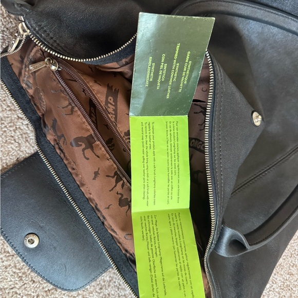 COPY - Longchamp Le Pilage Cuir Black Leather Tote $530 - Picture 10 of 12